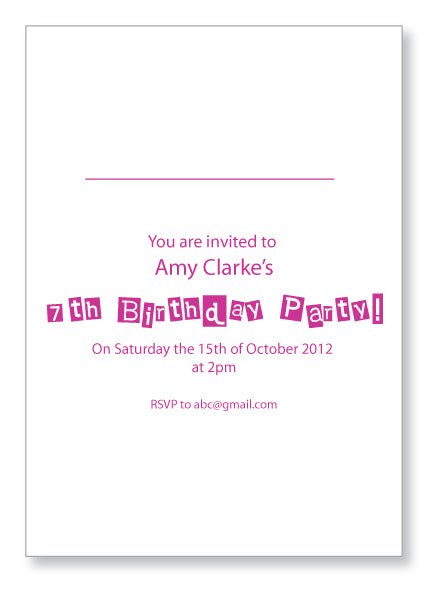 Kids Party Invite 5061 Folded - Jaycee