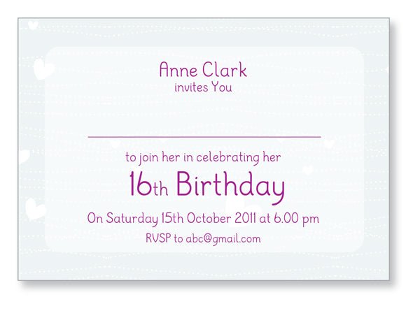 Teen Party Invite 5141 Folded - Jaycee