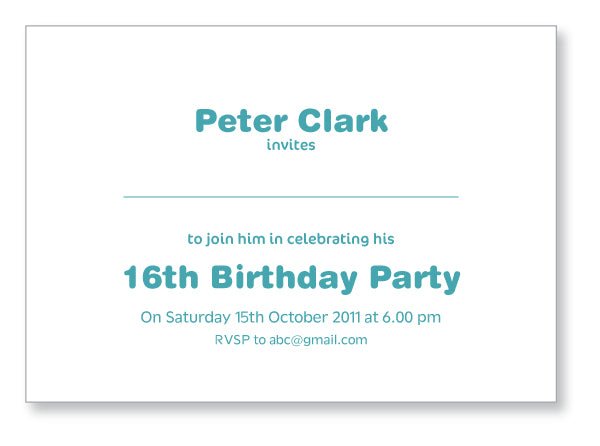 Teen Party Invite 5143 Folded - Jaycee