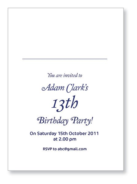 Teen Party Invite 5163 Folded - Jaycee